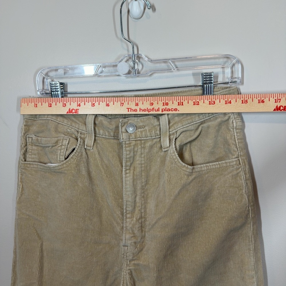 Levi's Ribcage Bell High Rise Corduroy Pants Tan Beige W31 L32 Wide Leg - Picture 8 of 10